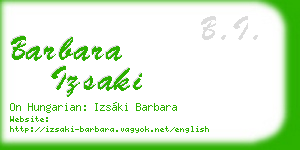 barbara izsaki business card