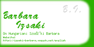 barbara izsaki business card